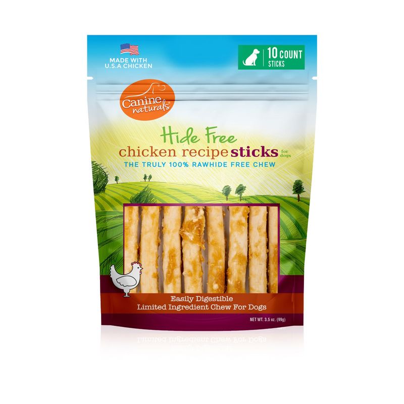 Canine Naturals Hide Free Stick Chicken 5&quot; - 10 pk