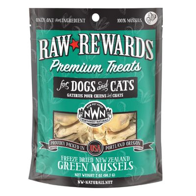 Northwest Naturals Raw Rewards Freeze Dried Mussels 2 oz