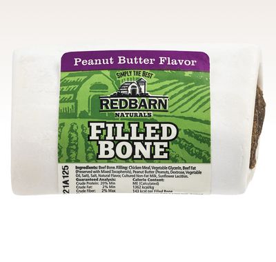 Redbarn Dog Bone Natural Filled Peanut Butter, Small 3.5oz