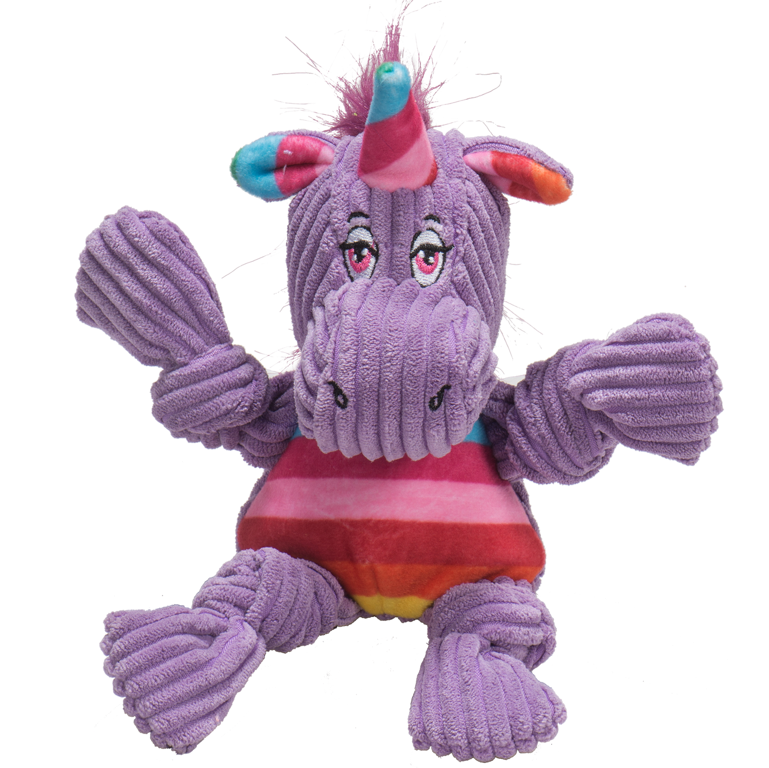 HuggleHounds Knottie Rainbow Unicorn, Color: Unicorn, Size: Small