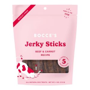 Bocce&#39;s Bakery Dog Jerky Sticks, Beef, 4 oz