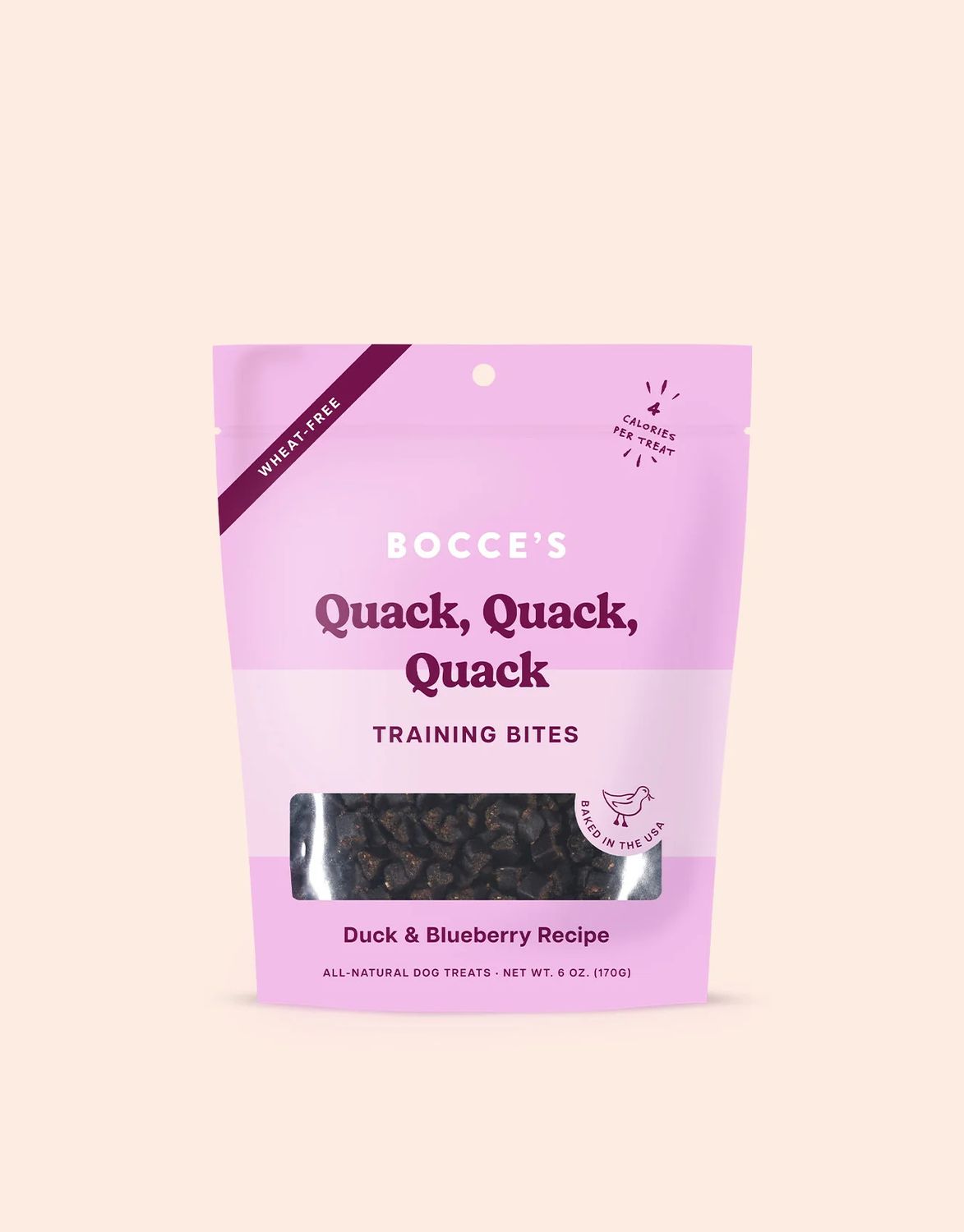 Bocce&#39;s Bakery Training Treats Quack Quack Quack 6oz