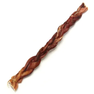 Tuesday&#39;s Natural Dog Company  Standard Braided Bully Stick 12” Odor Free