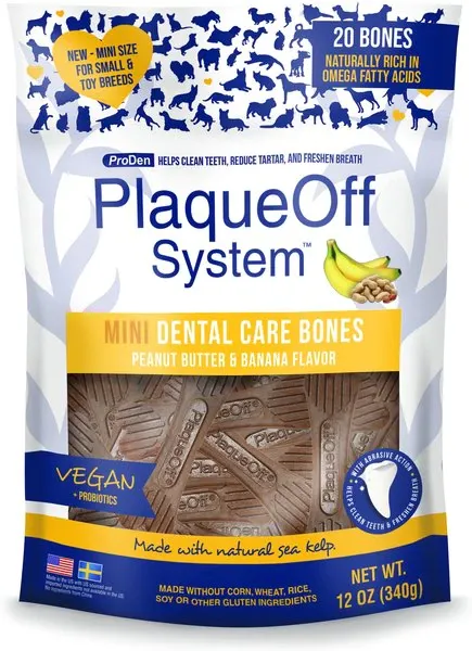 ProDen PlaqueOff MINI Dental Care Bones, 12 oz