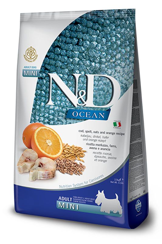 Farmina N&amp;D Ocean Cod Spelt Orange Adult Mini 5.5#
