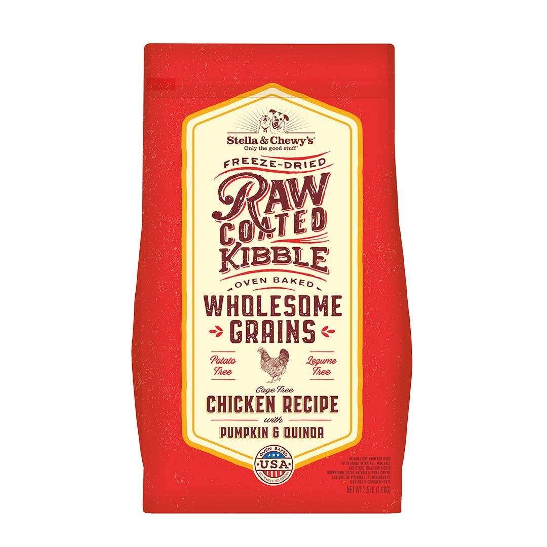 Stella &amp; Chewy&#39;s Wholesome Grains Raw Coated 3.5#, Color: Chicken, Size: 3.5#