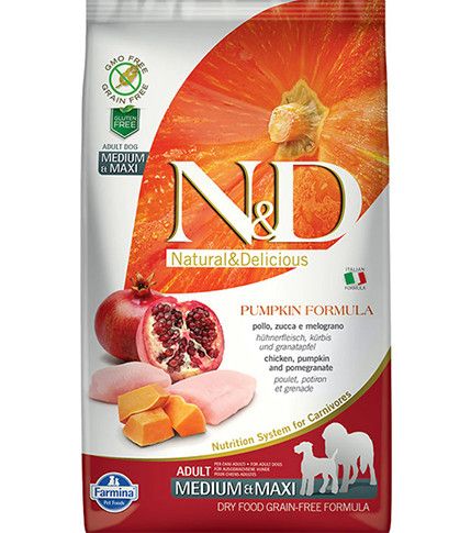 Farmina N&amp;D Pumpkin Chicken Pomegranate Adult Med &amp; Max Grain Free 26.4#