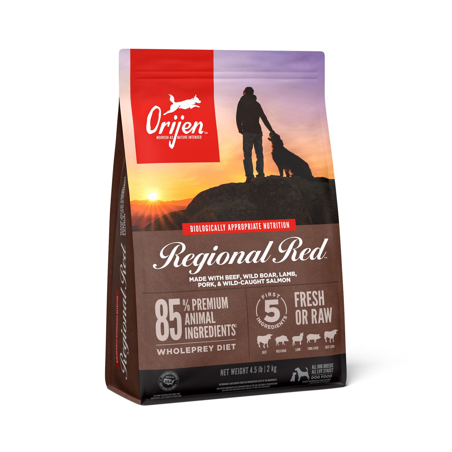 Orijen Regional Red Grain Free Dry Dog Food 4.5#