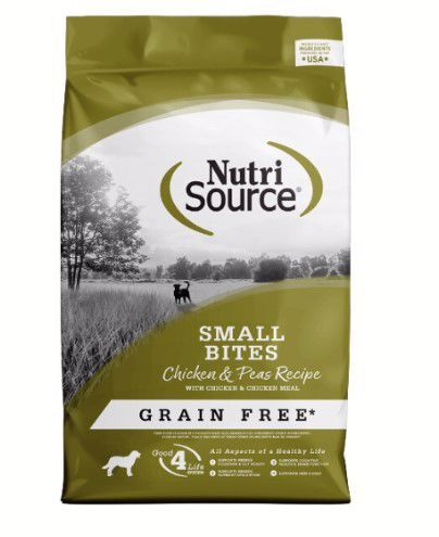 NutriSource Grain Free Chicken Small Bites  Dog Dry 12#