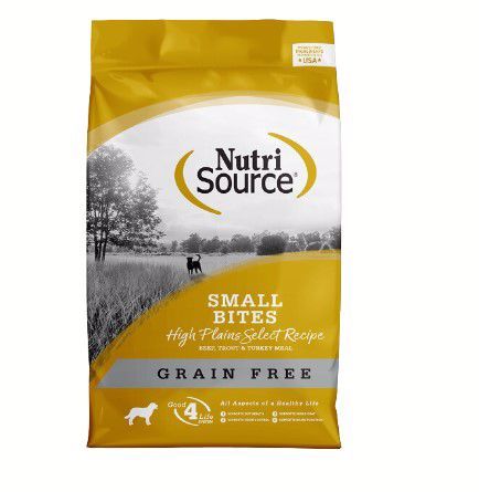 NutriSource High Plains Select Small Bites Grain Free Dog Dry 12#