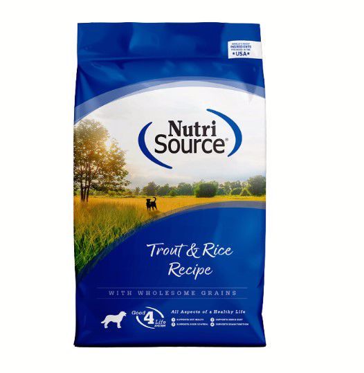 NutriSource Trout &amp; Rice Dog Dry 12#