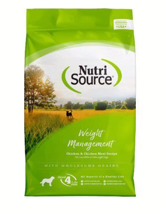 NutriSource Weight Mgmt Chicken &amp; Rice Dog Dry 12#