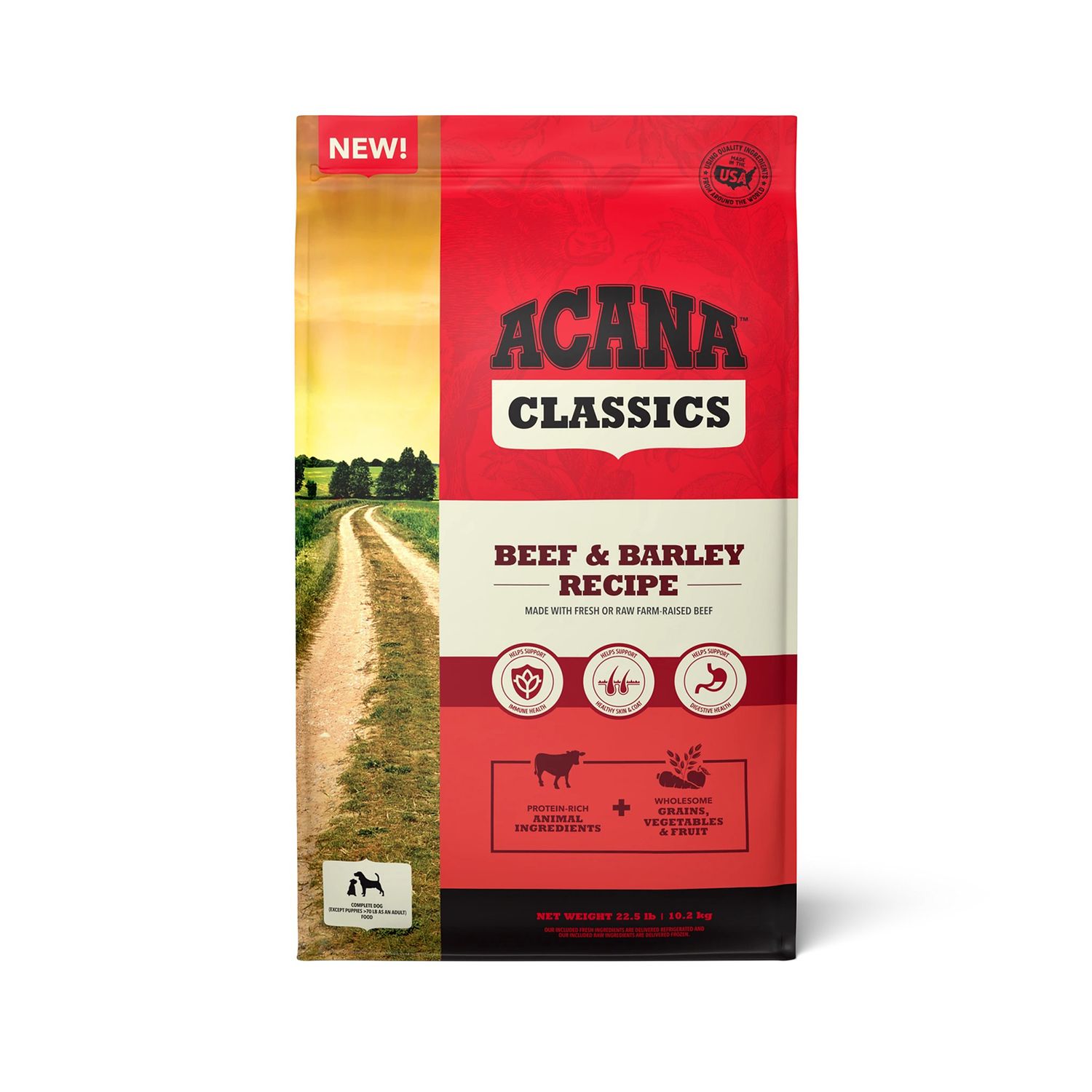 Acana Classics Beef &amp; Barley Dry Dog Food 22.5#