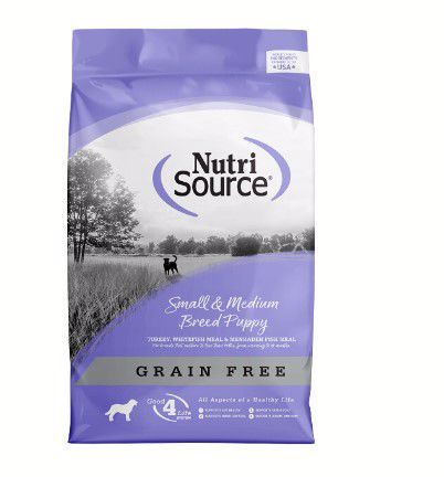 NutriSource Small &amp; Medium Breed Grain Free Puppy Dry 12#