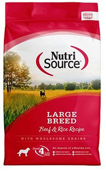 NutriSource Large Breed Beef &amp; Rice Dog Dry 26#