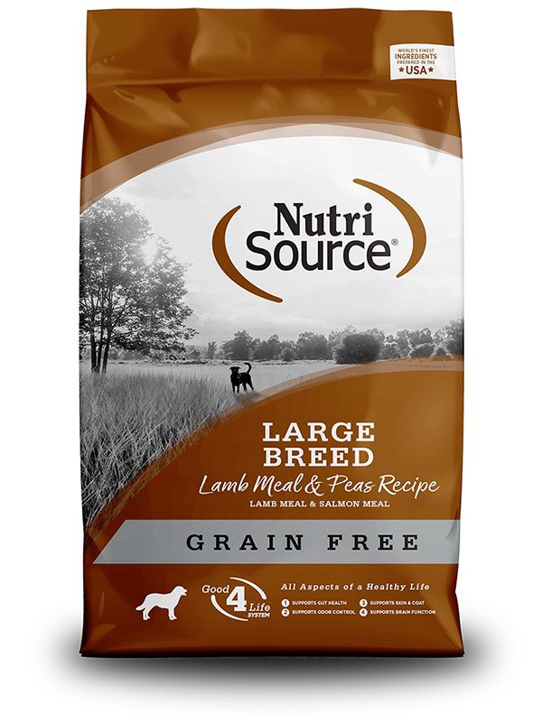 NutriSource Large Breed Lamb Meal &amp; Pea Grain Free Dog Dry 26#