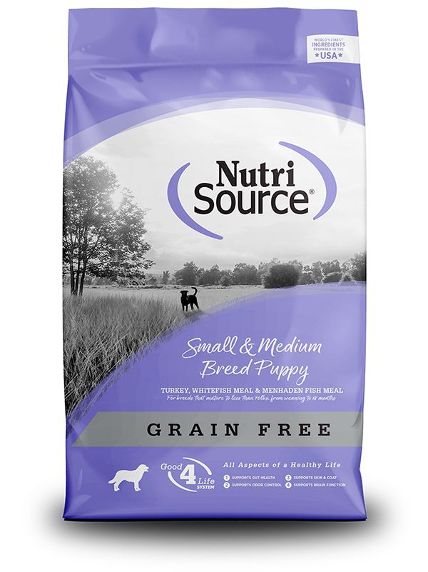 NutriSourceSmall Medium Breed Grain Free Puppy Dry 26#