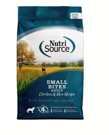 NutriSource Adult Chicken &amp; Rice Small Bites Dog Dry 4#