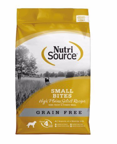 NutriSource High Plains Select Small Bites Grain Free Dog Dry 4#