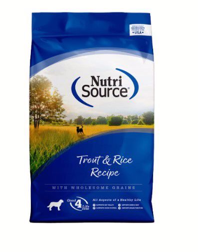 NutriSource Trout &amp; Rice Dog Dry 4#