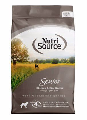 NutriSource Senior Chicken &amp; Rice Dog Dry 4#