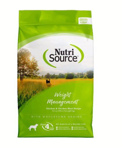 NutriSource Weight Mgmt Chicken &amp; Rice Dog Dry 4#