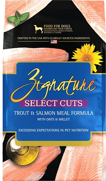 Zignature Select Cuts Trout &amp; Salmon Formula Dry Dog Food 25#
