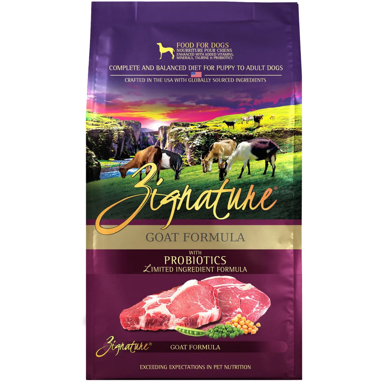 Zignature Goat Formula Grain Free Dry Dog Food 4#