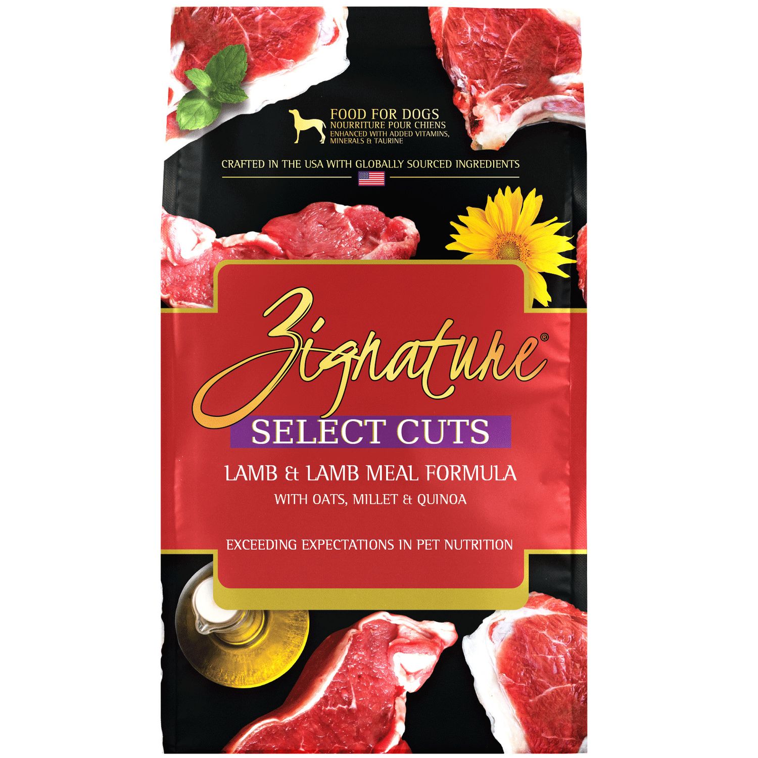Zignature Select Cuts Lamb &amp; Lamb Meal Formula Dry Dog Food 4#