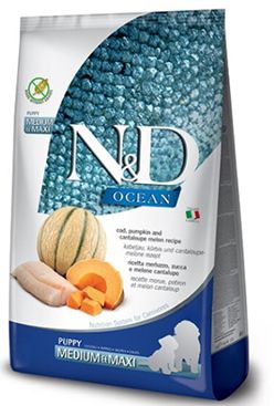 Farmina N&amp;D Ocean Cod Pumpkin Orange Puppy Med &amp; Maxi Grain Free 26.4#