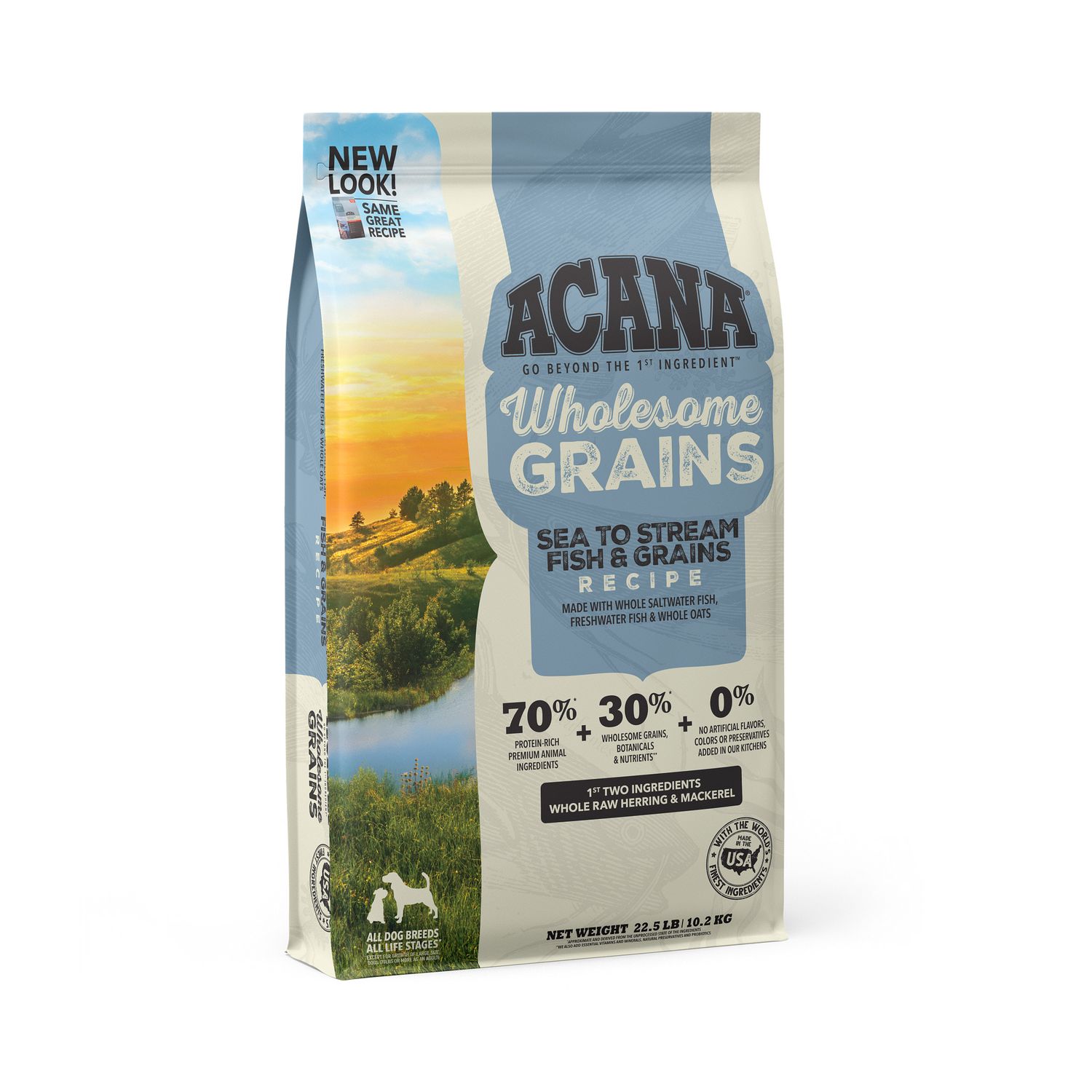 Acana Wholesome Grains Sea To Stream Recipe Dry Dog Food 22.5#