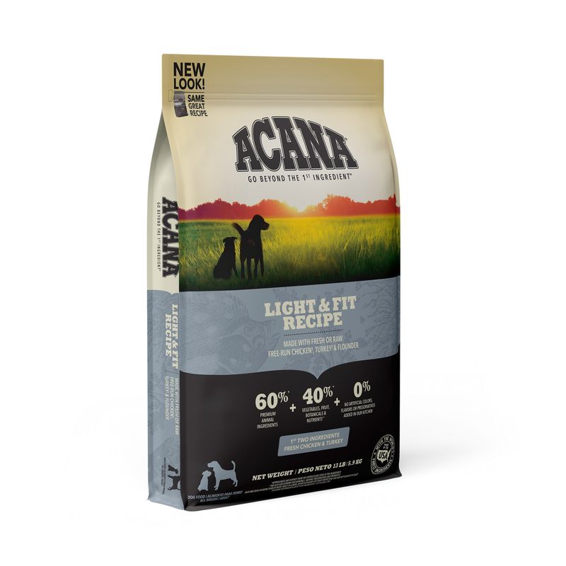 Acana Grain Free Light &amp; Fit Recipe Dry Dog Food 13#