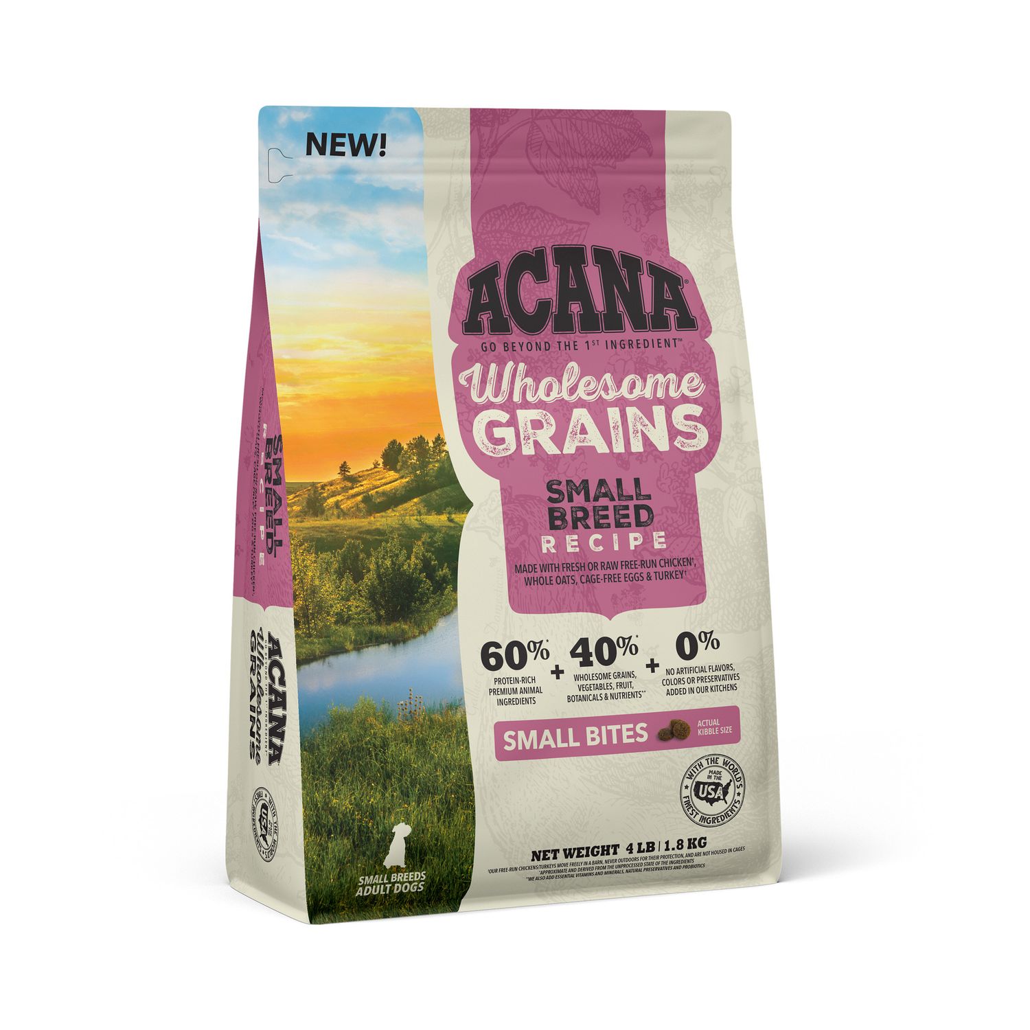 Acana Wholesome Grains Small Breed Dry Dog Food 4#
