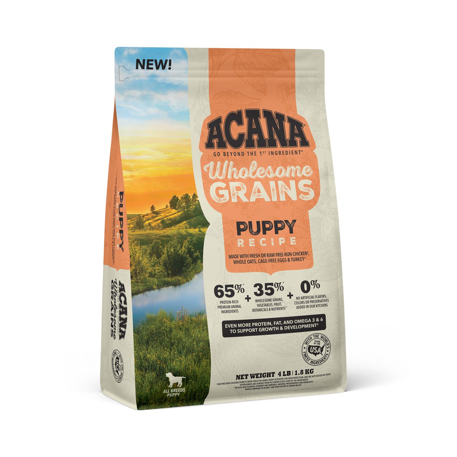 Acana Wholesome Grains Puppy Recipe Dry Dog Food 4#
