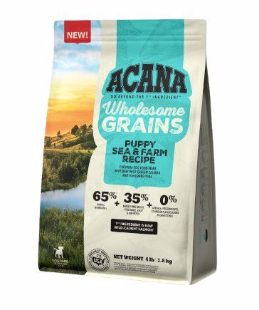 Acana Wholesome Grains Puppy Sea &amp; Farm Recipe Dry Dog Food 4#