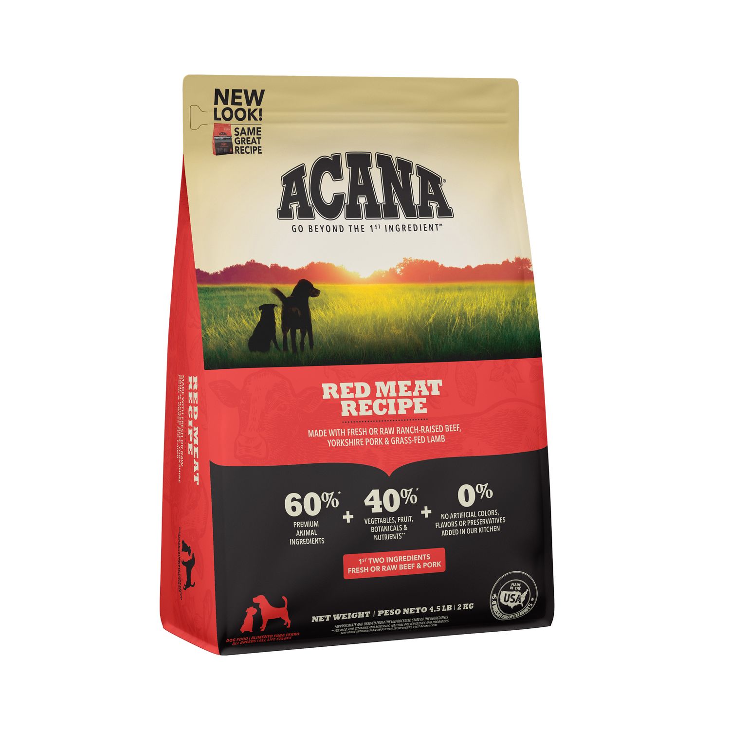 Acana Grain Free Red Meat Recipe Dry Dog Food 4.5#