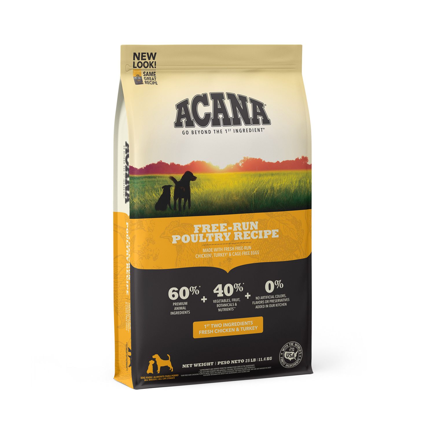 Acana Grain Free Free-Run Poultry Recipe Dry Dog Food 25#