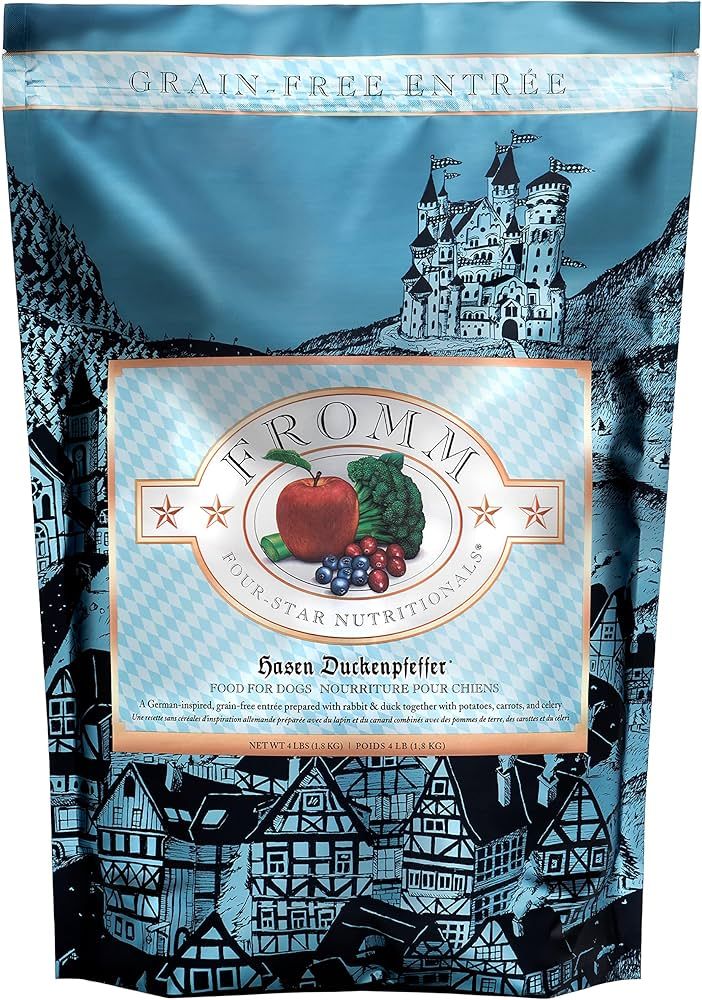 Fromm Four Star hasen Duckenpfeffer Grain Free Dry Dog Food 4#