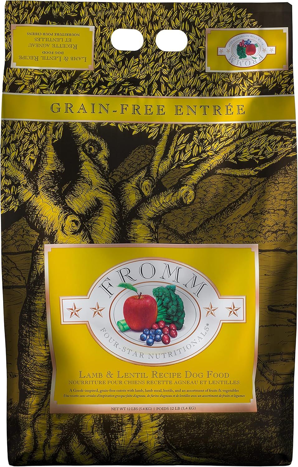Fromm Four Star Lamb &amp; Lentil Grain Free Dry Dog Food 4#