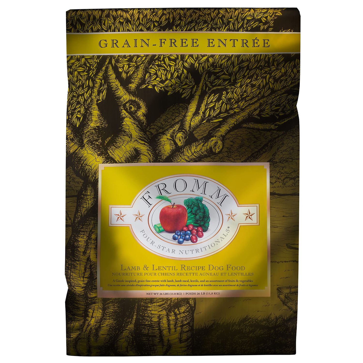 Fromm Four Star Lamb &amp; Lentil Grain Free Dry Dog Food 26#