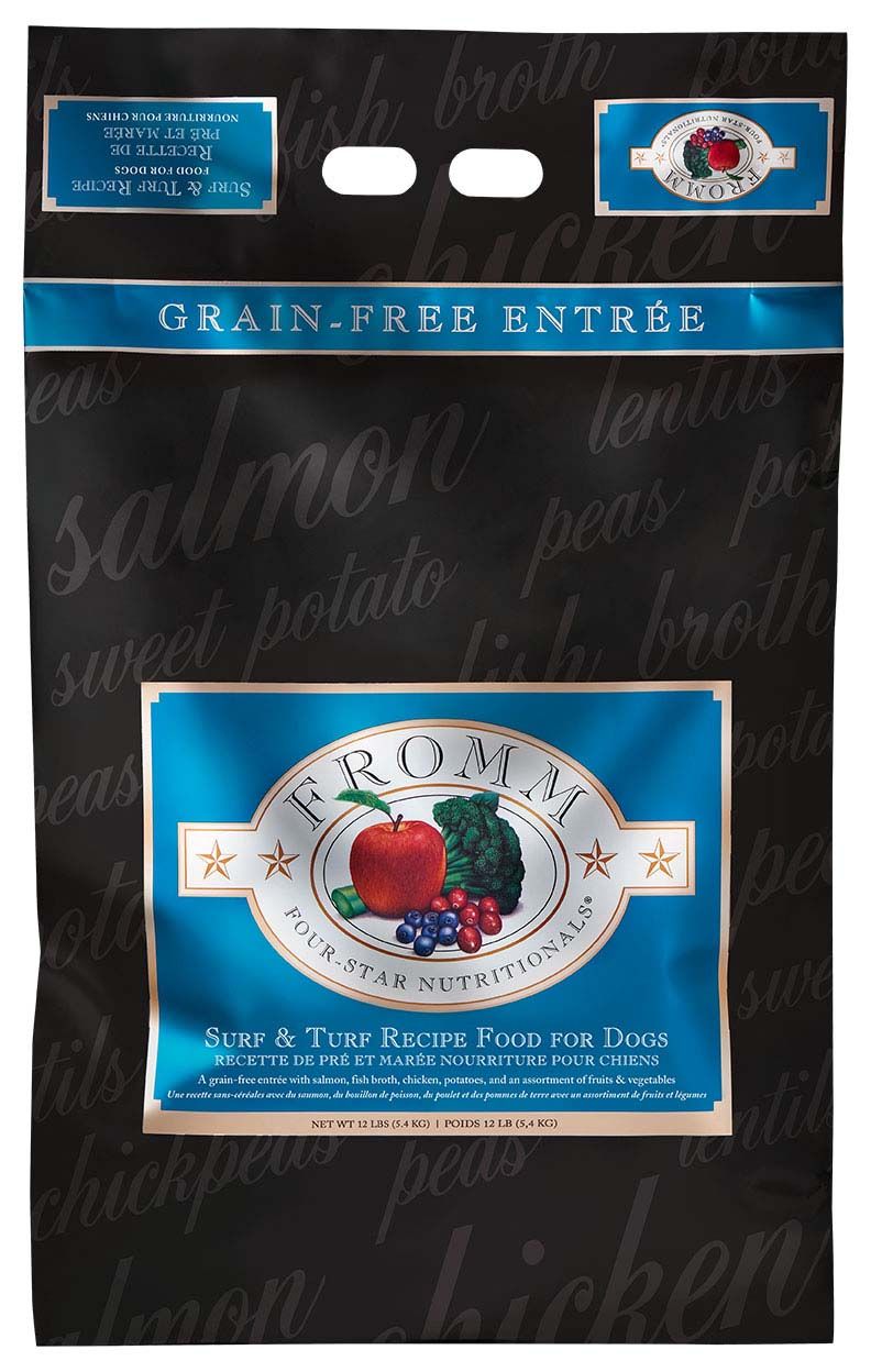 Fromm Four Star Surf &amp; Turf Grain Free Dry Dog Food 12#