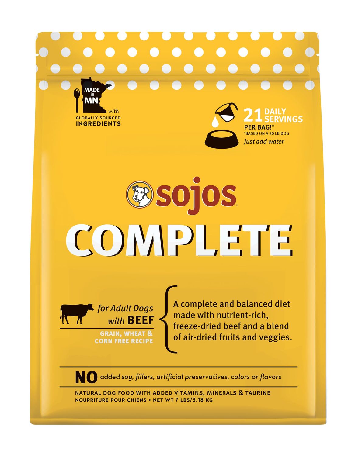 Sojos Complete 7#, Flavor: Beef, Size: 7#