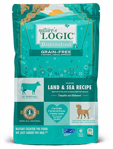 Nature&#39;s Logic Distinction Land &amp; Sea Recipe Grain Free Dry Dog Food 24#