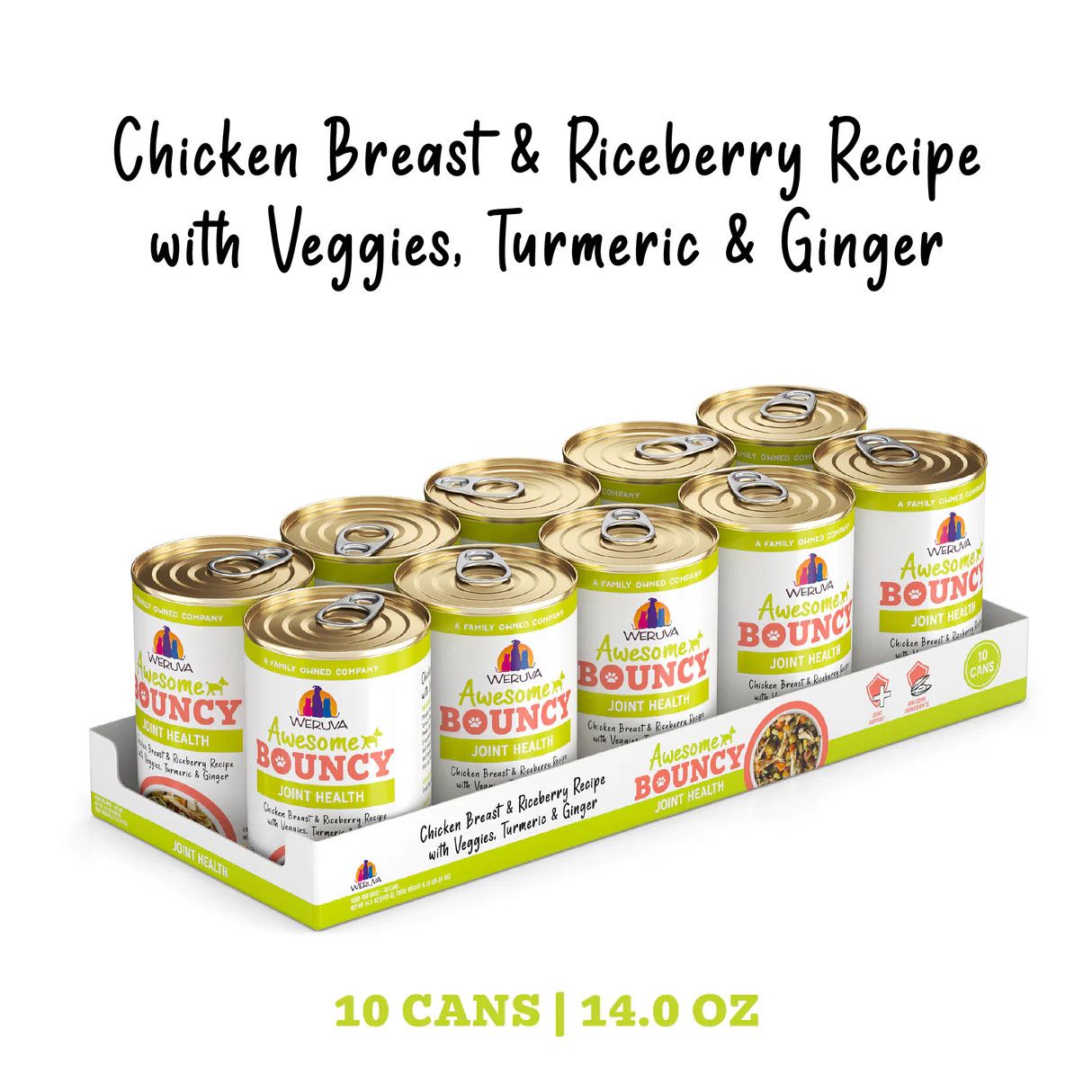 Weruva 14 oz (CASE of 10) Awesome Bouncy Joint Health Chicken &amp; Vegetable