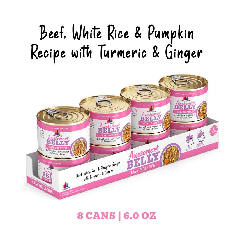 Weruva 6 oz (CASE of 8) Awesome Belly Beef, Rice, Pumpkin