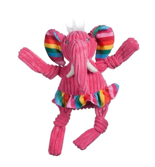 HuggleHounds Knottie Rainbow Elephant , Color: Elephant, Size: Small