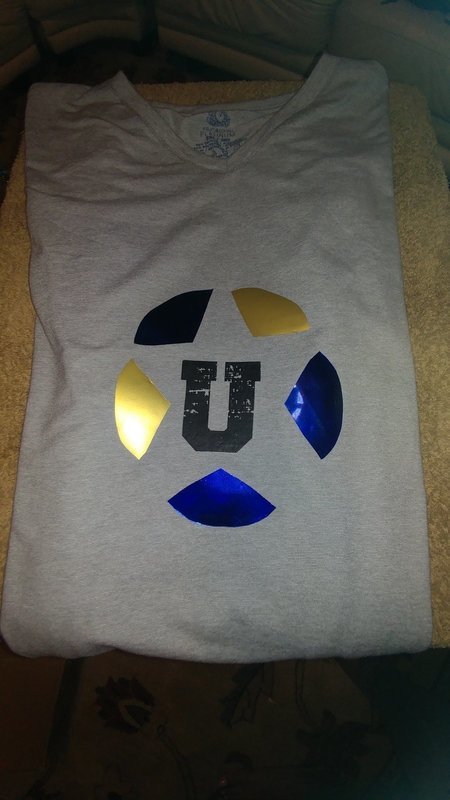 &quot;Undefind&quot; Mens Tee (Hand Customized Gold/Blue)