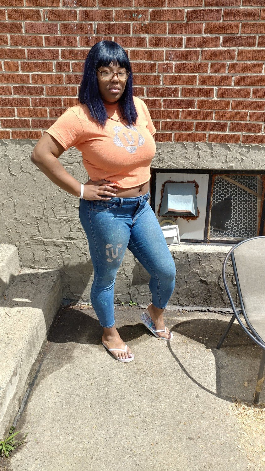 &quot;Undefind Starz&quot; Hand Customized Orange Glittr Tee