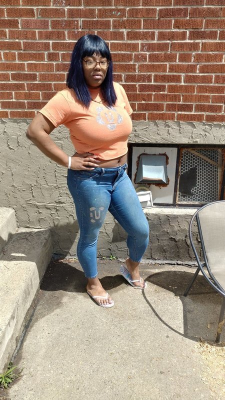 &quot;Undefind Starz&quot; Hand Customized Orange Glittr Tee