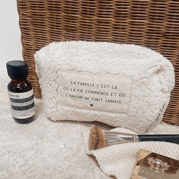 Petite Trousse de toilette Moumoute ÉCRU